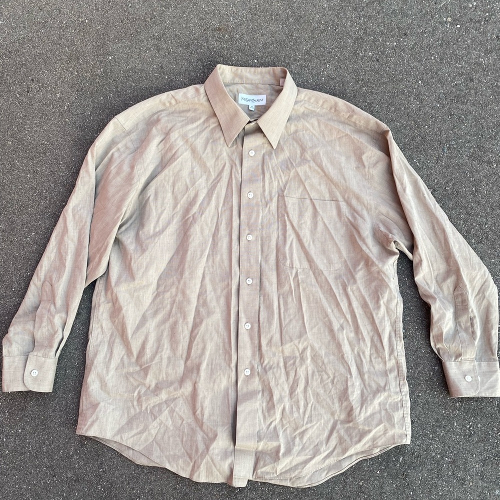 Yves Saint Laurent Men’s Long Sleeve Button Up Shirt XL